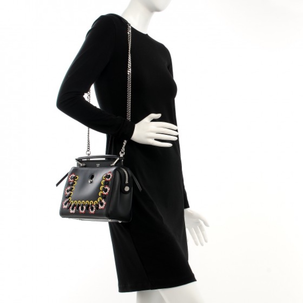 PRICE⬇️NWT Fendi “Dot Com” Floral Grommet Satchel - Picture 16 of 16